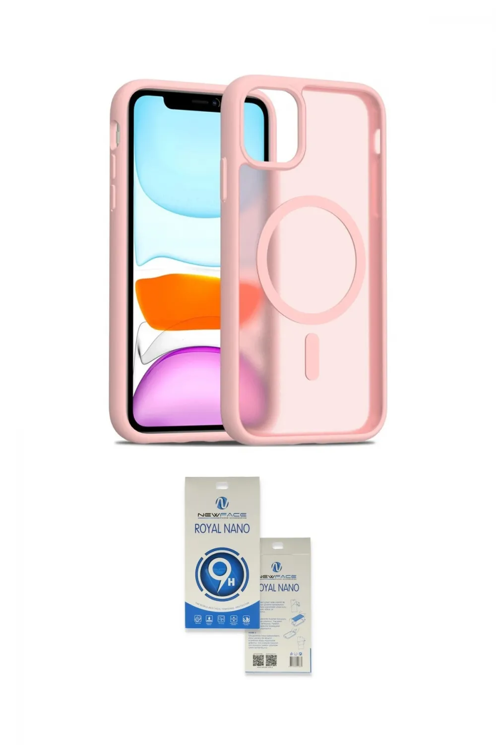 ieg™ iPhone 11 Kılıf Siluet Minimal Prime - Şeffaf Royal Nano Ekran Koruyucu