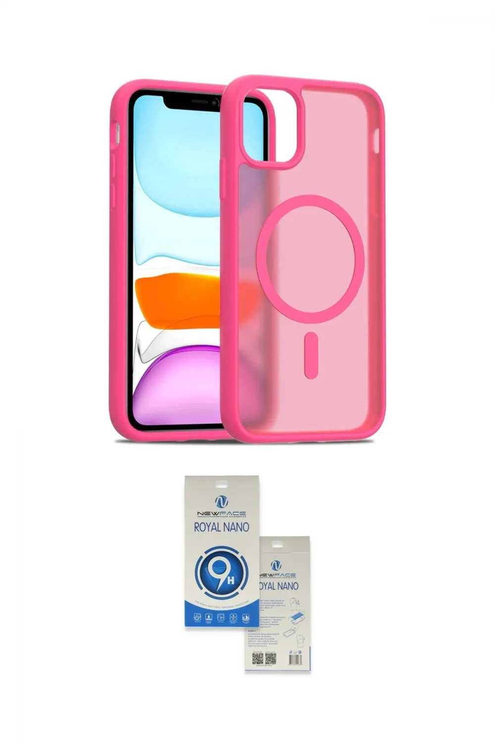 ieg™ iPhone 11 Kılıf Siluet Minimal Prime - Şeffaf Royal Nano Ekran Koruyucu