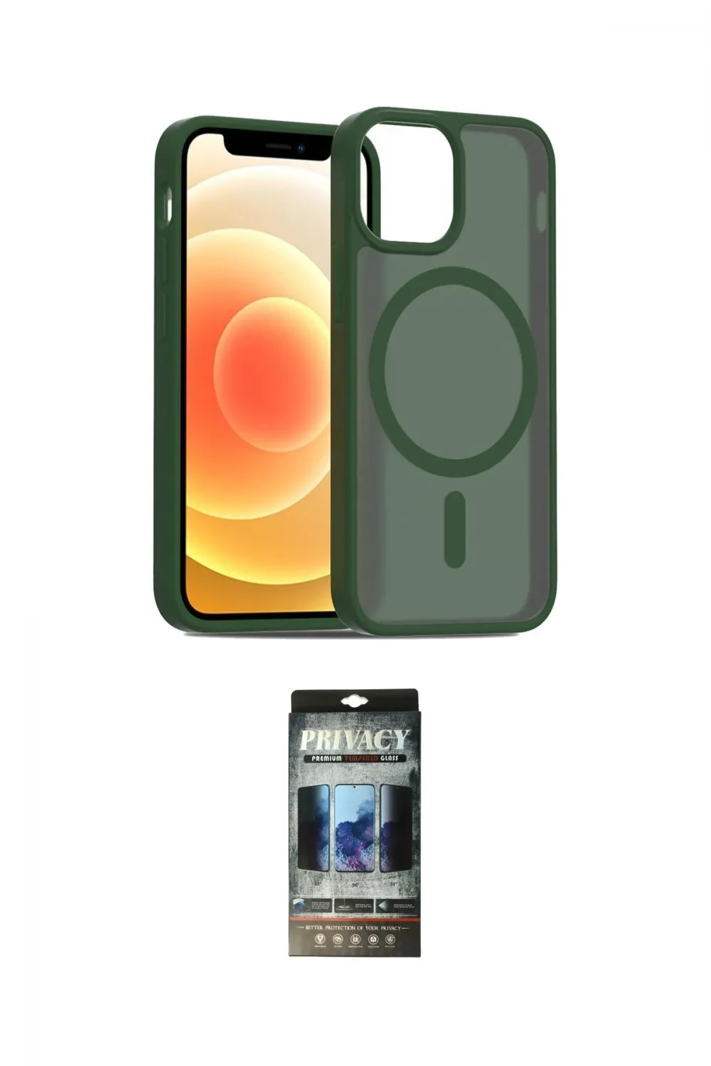ieg™ iPhone 11 Kılıf Siluet Minimal Prime - Siyah 34D Hayalet Izgaralı Cam