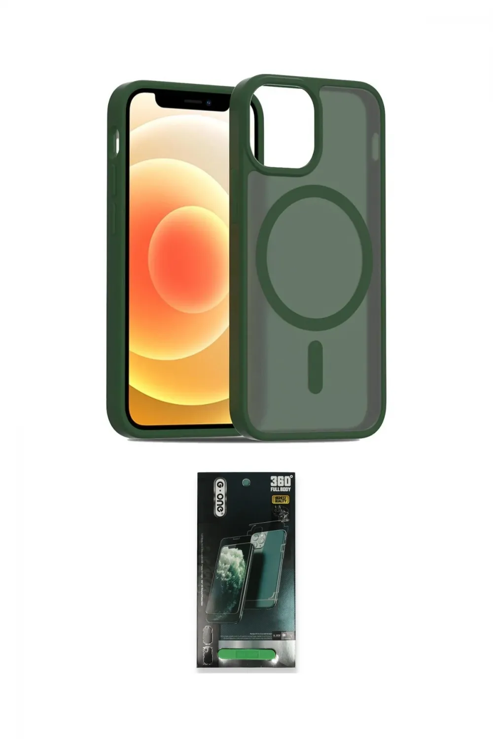 ieg™ iPhone 11 Kılıf Siluet Minimal Prime - Siyah 360 Mat Full Body Arka Koruyucu