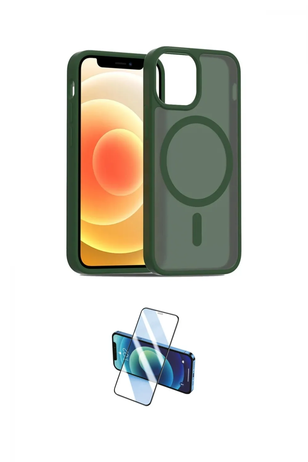ieg™ iPhone 11 Kılıf Siluet Minimal Prime - Siyah 3D Antistatik Cam Ekran Koruyucu