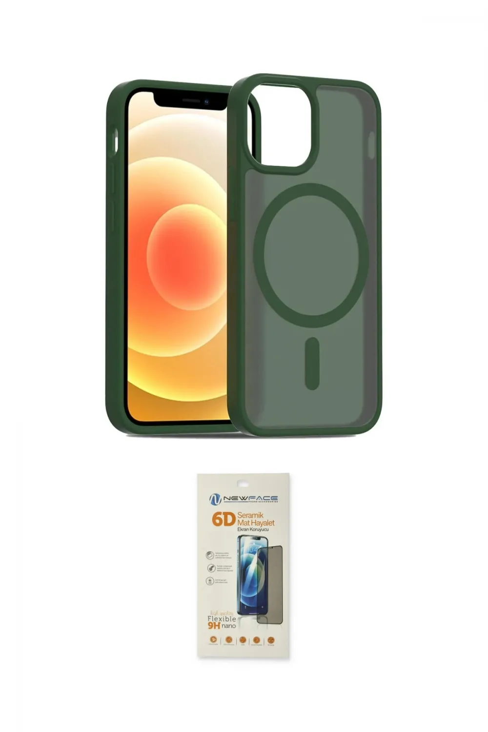 ieg™ iPhone 11 Kılıf Siluet Minimal Prime - Siyah 6D Mat Seramik Hayalet Nano Ekran Koruyucu