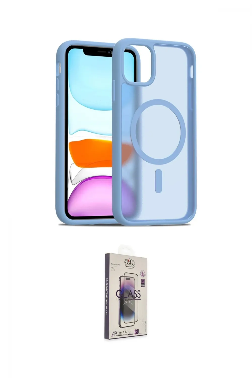 ieg™ iPhone 11 Kılıf Siluet Minimal Prime - Siyah Bilvis 3D Cam Ekran Koruyucu