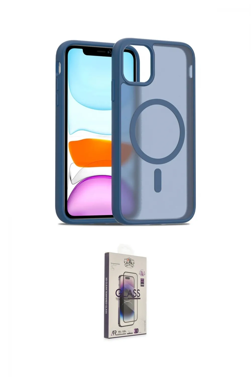 ieg™ iPhone 11 Kılıf Siluet Minimal Prime - Siyah Bilvis 3D Cam Ekran Koruyucu