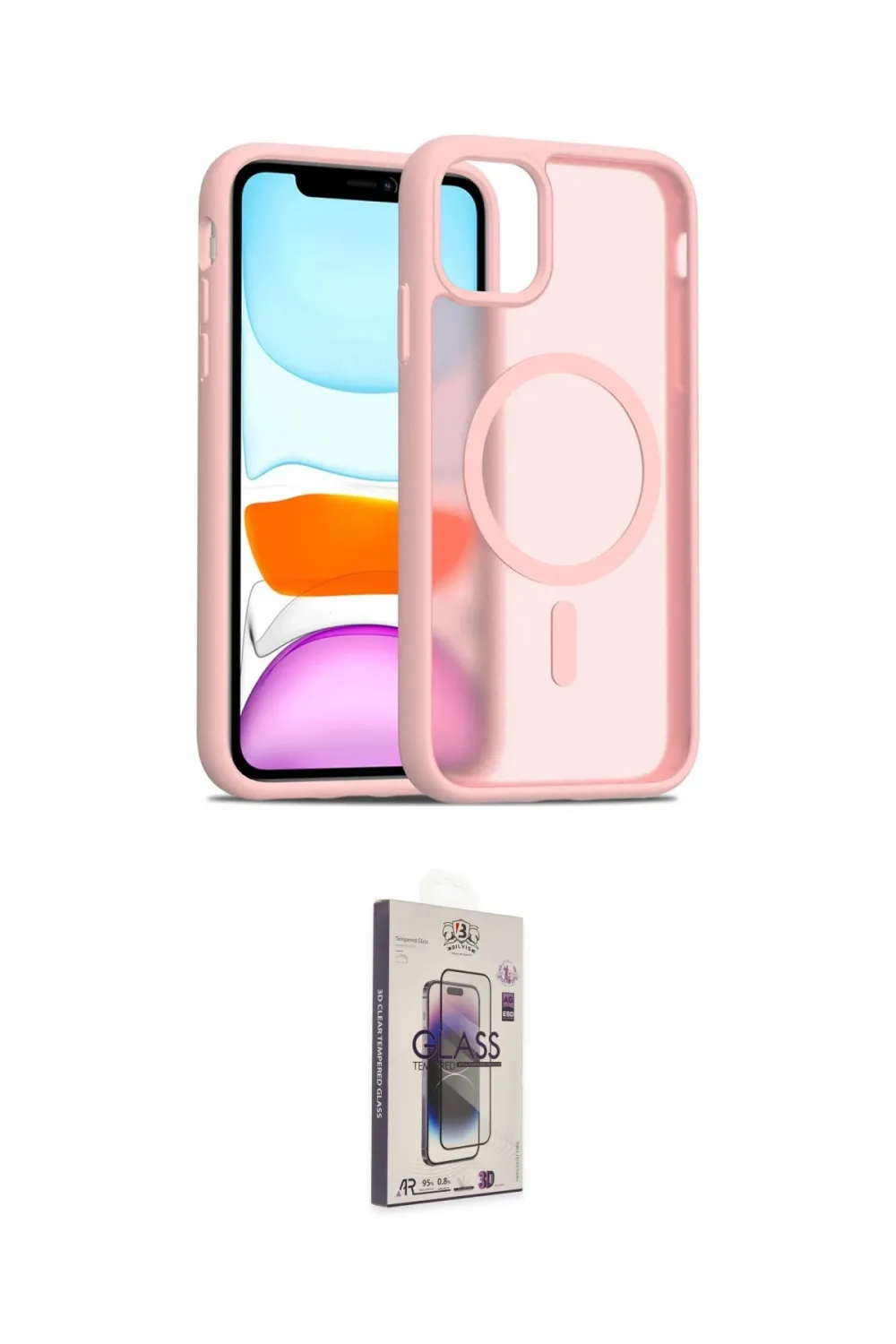 ieg™ iPhone 11 Kılıf Siluet Minimal Prime - Siyah Bilvis 3D Cam Ekran Koruyucu