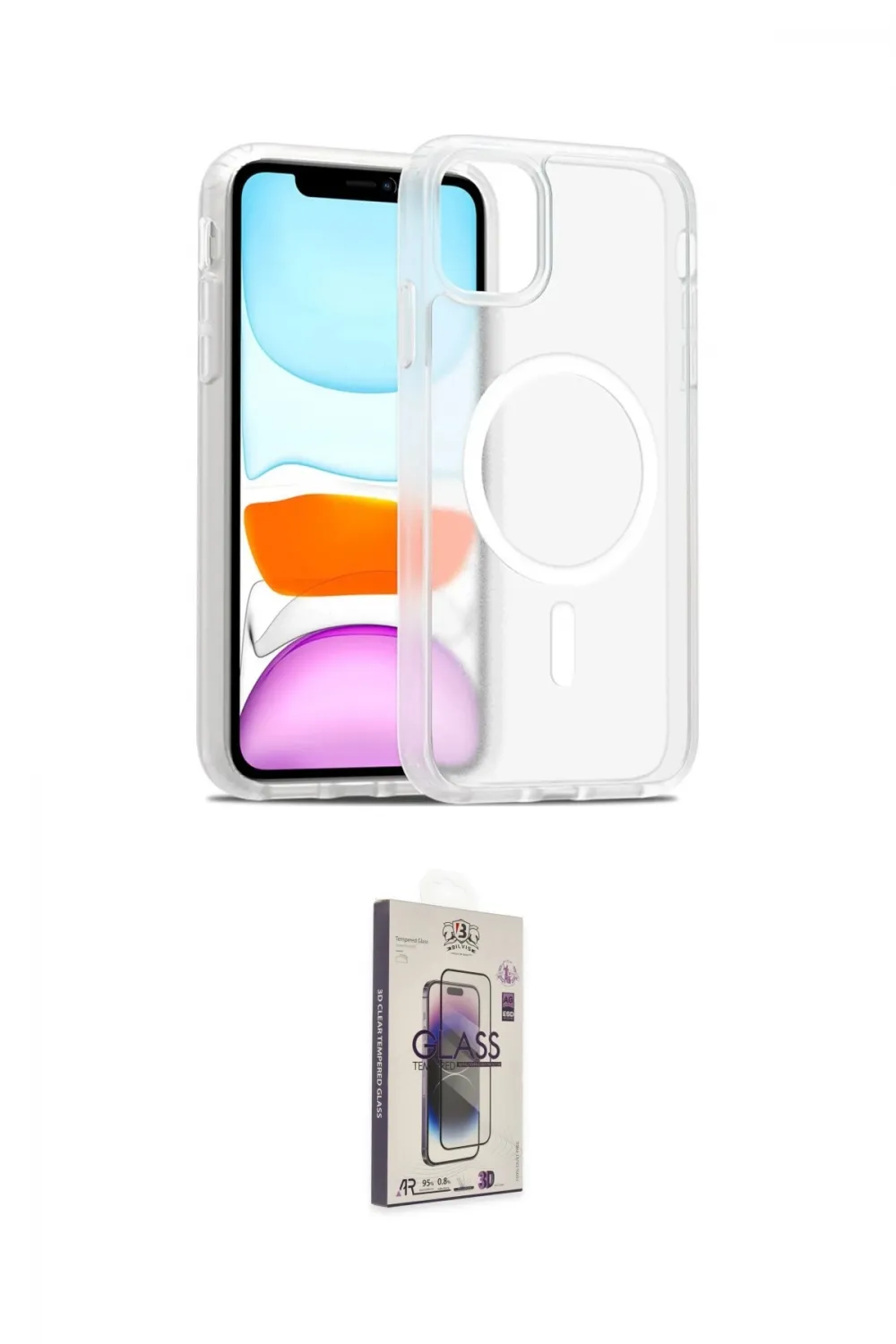 ieg™ iPhone 11 Kılıf Siluet Minimal Prime - Siyah Bilvis 3D Cam Ekran Koruyucu