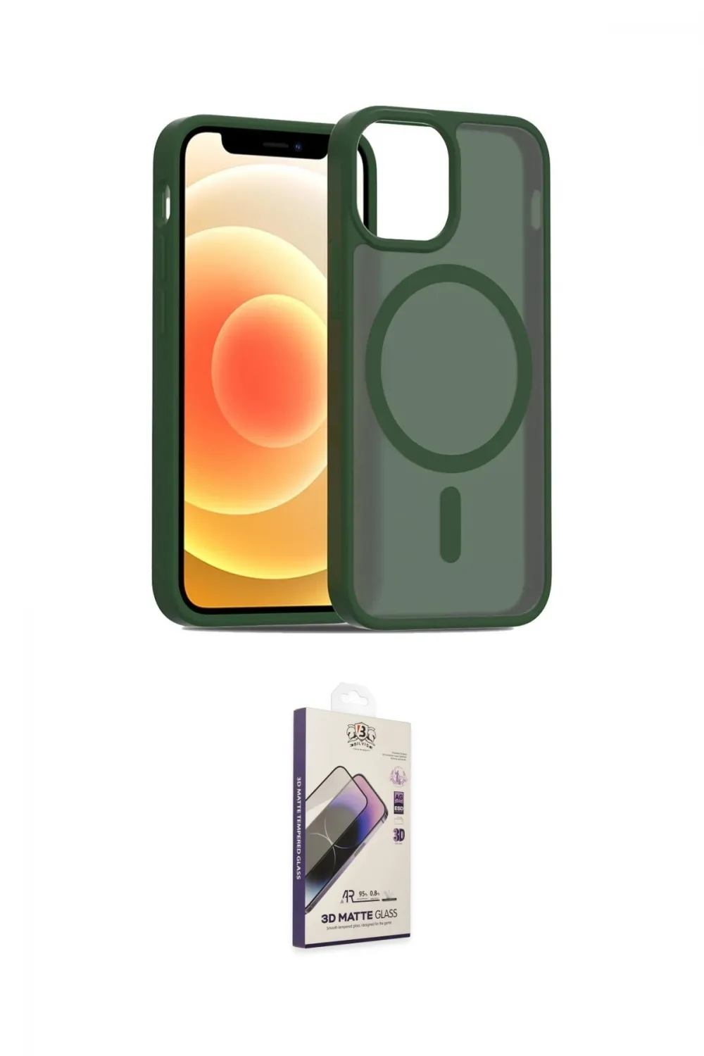 ieg™ iPhone 11 Kılıf Siluet Minimal Prime - Siyah Bilvis 3D Mat Cam Ekran Koruyucu