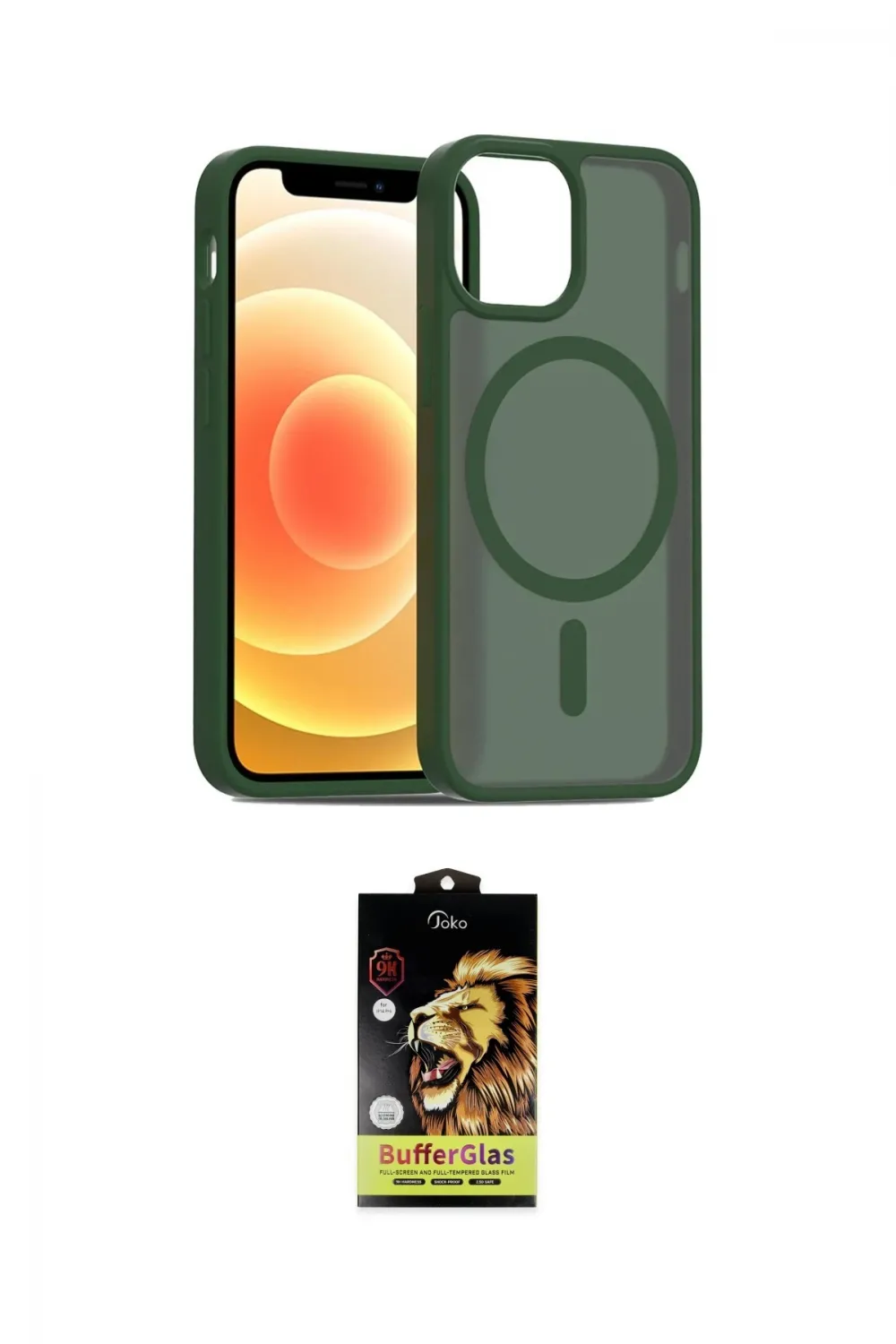 ieg™ iPhone 11 Kılıf Siluet Minimal Prime - Siyah Buffer Cam Ekran Koruyucu