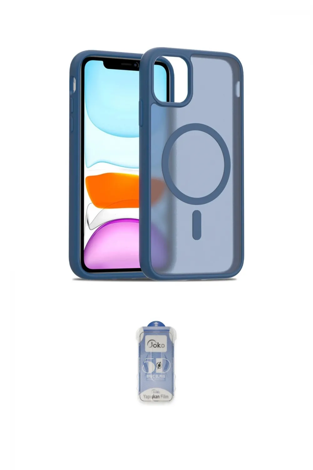 ieg™ iPhone 11 Kılıf Siluet Minimal Prime - Siyah Joko Magic 5D Cam