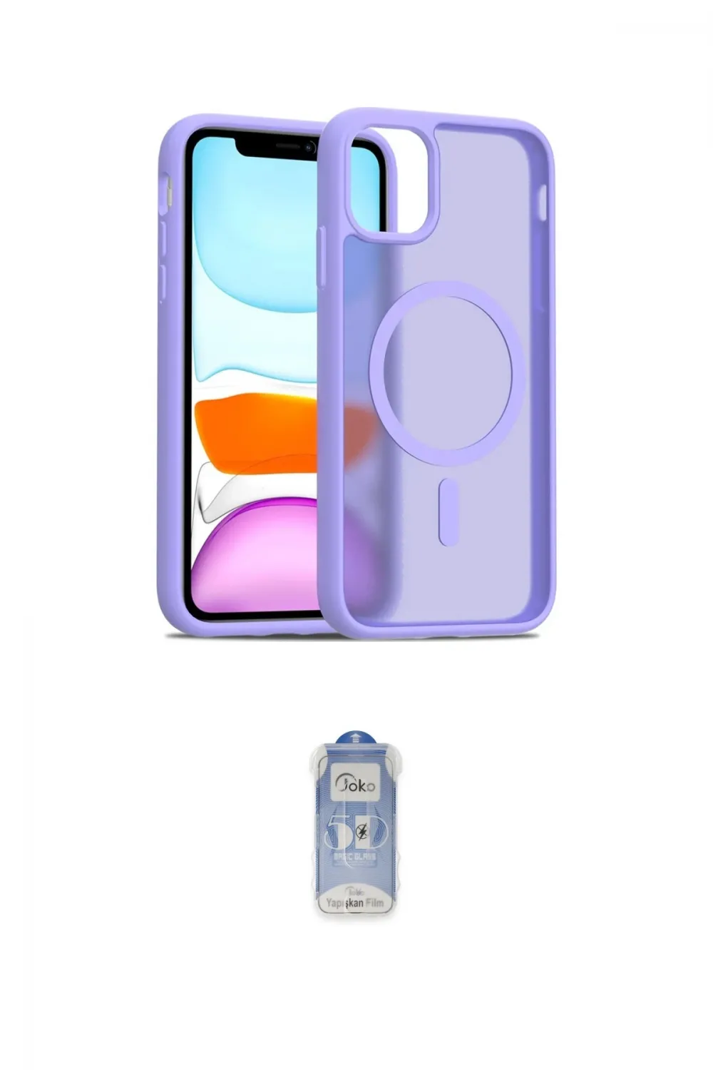 ieg™ iPhone 11 Kılıf Siluet Minimal Prime - Siyah Joko Magic 5D Cam