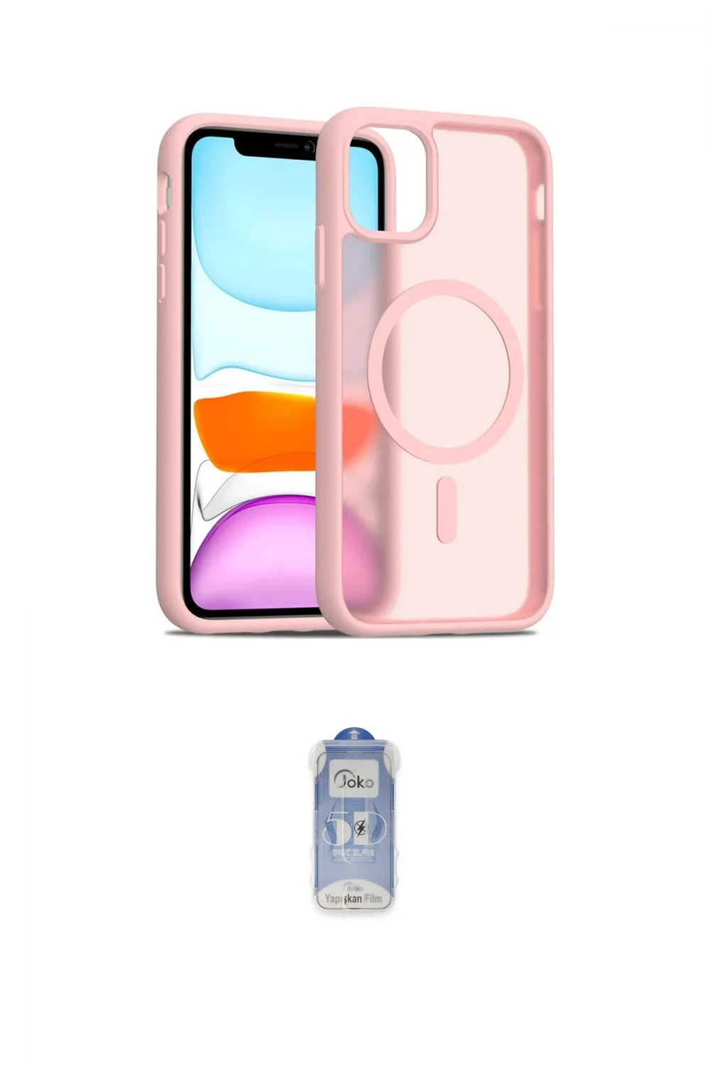 ieg™ iPhone 11 Kılıf Siluet Minimal Prime - Siyah Joko Magic 5D Cam