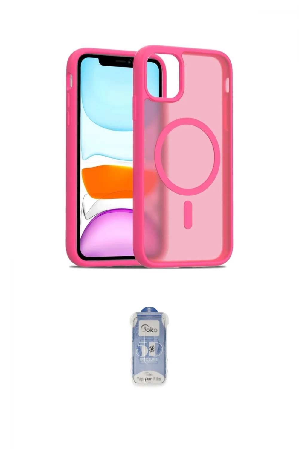 ieg™ iPhone 11 Kılıf Siluet Minimal Prime - Siyah Joko Magic 5D Cam