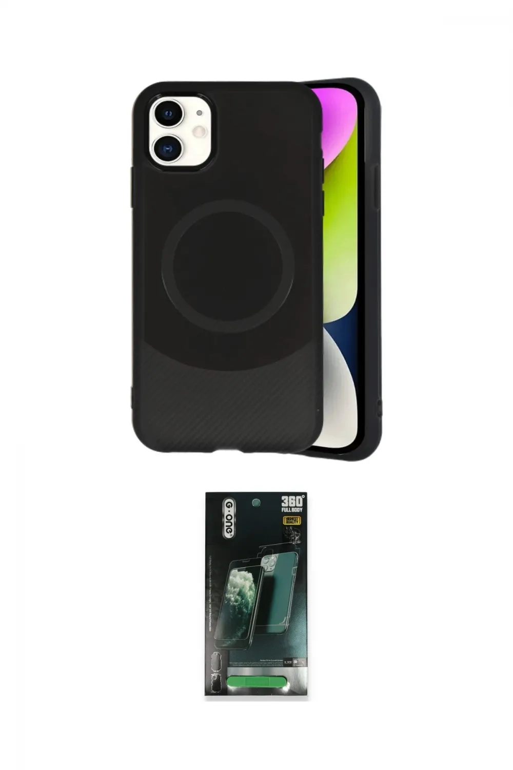 ieg™ iPhone 11 Kılıf Ufuk Serisi - Şeffaf 360 Full Body Arka Koruyucu