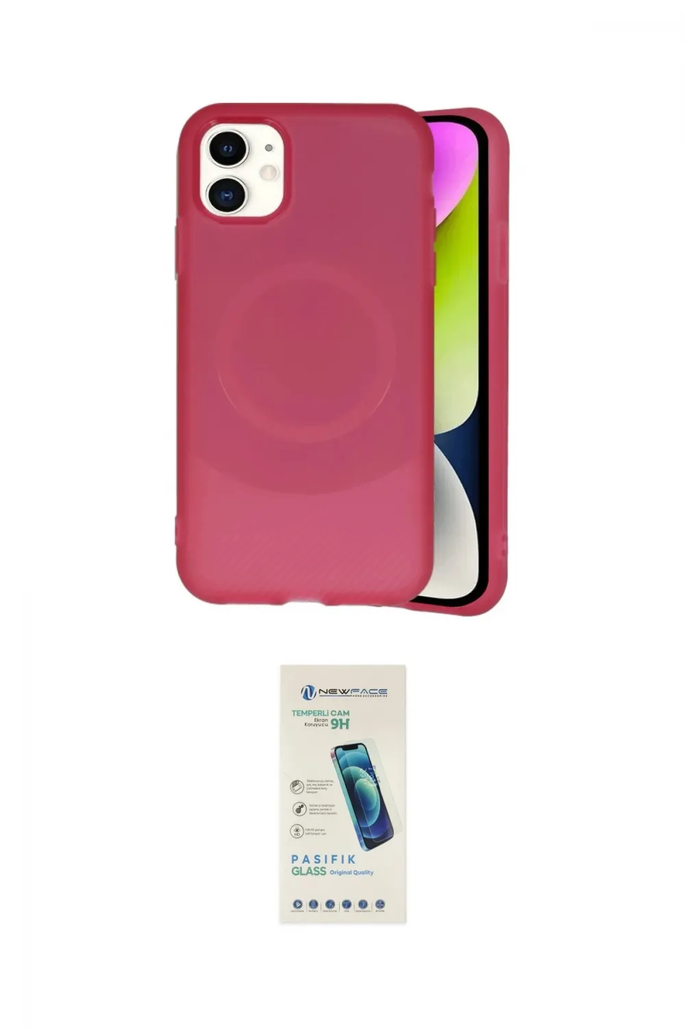 ieg™ iPhone 11 Kılıf Ufuk Serisi - Şeffaf Pasifik Cam Ekran Koruyucu