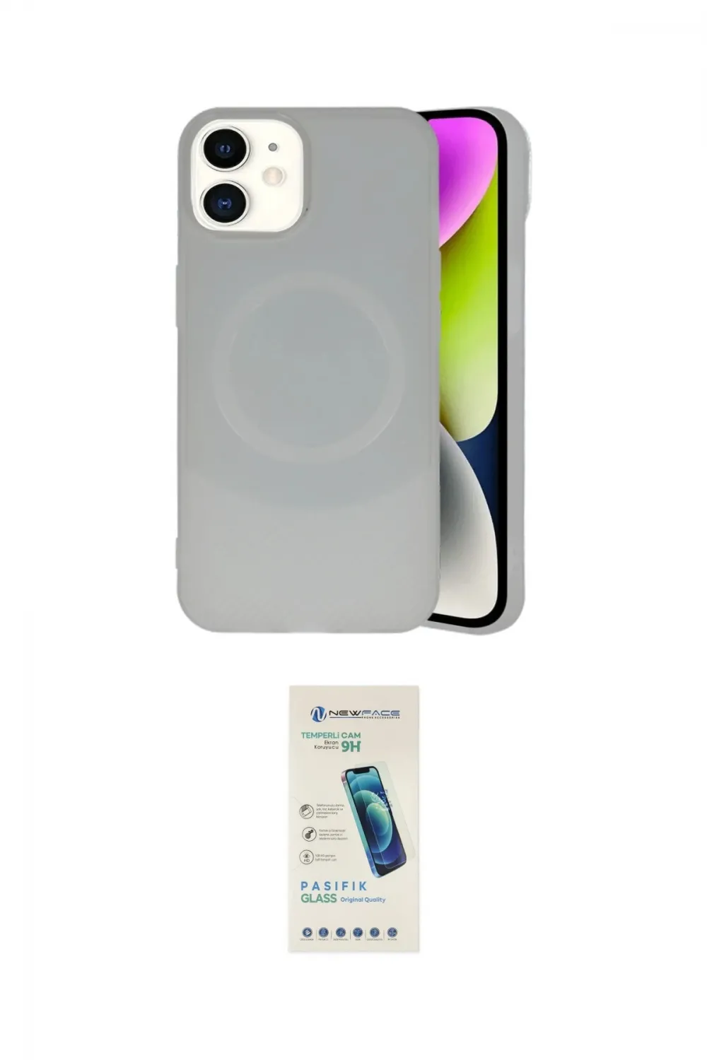 ieg™ iPhone 11 Kılıf Ufuk Serisi - Şeffaf Pasifik Cam Ekran Koruyucu