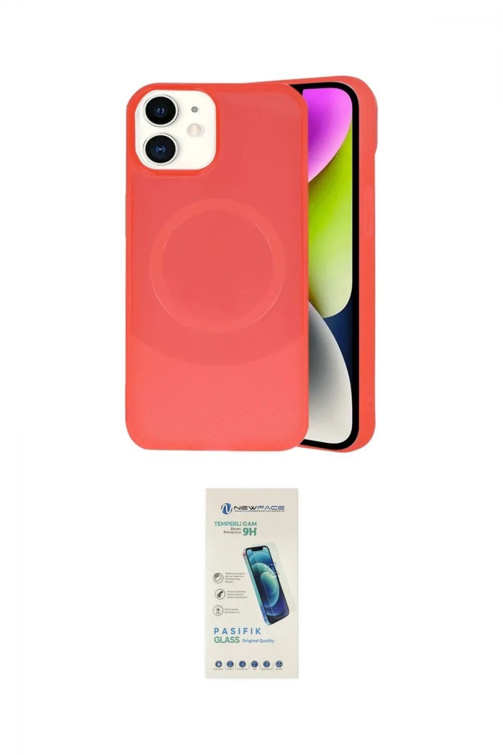 ieg™ iPhone 11 Kılıf Ufuk Serisi - Şeffaf Pasifik Cam Ekran Koruyucu