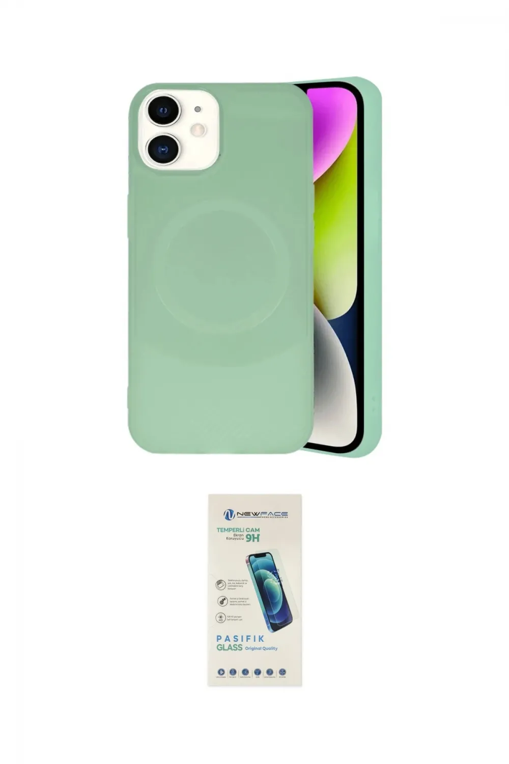 ieg™ iPhone 11 Kılıf Ufuk Serisi - Şeffaf Pasifik Cam Ekran Koruyucu