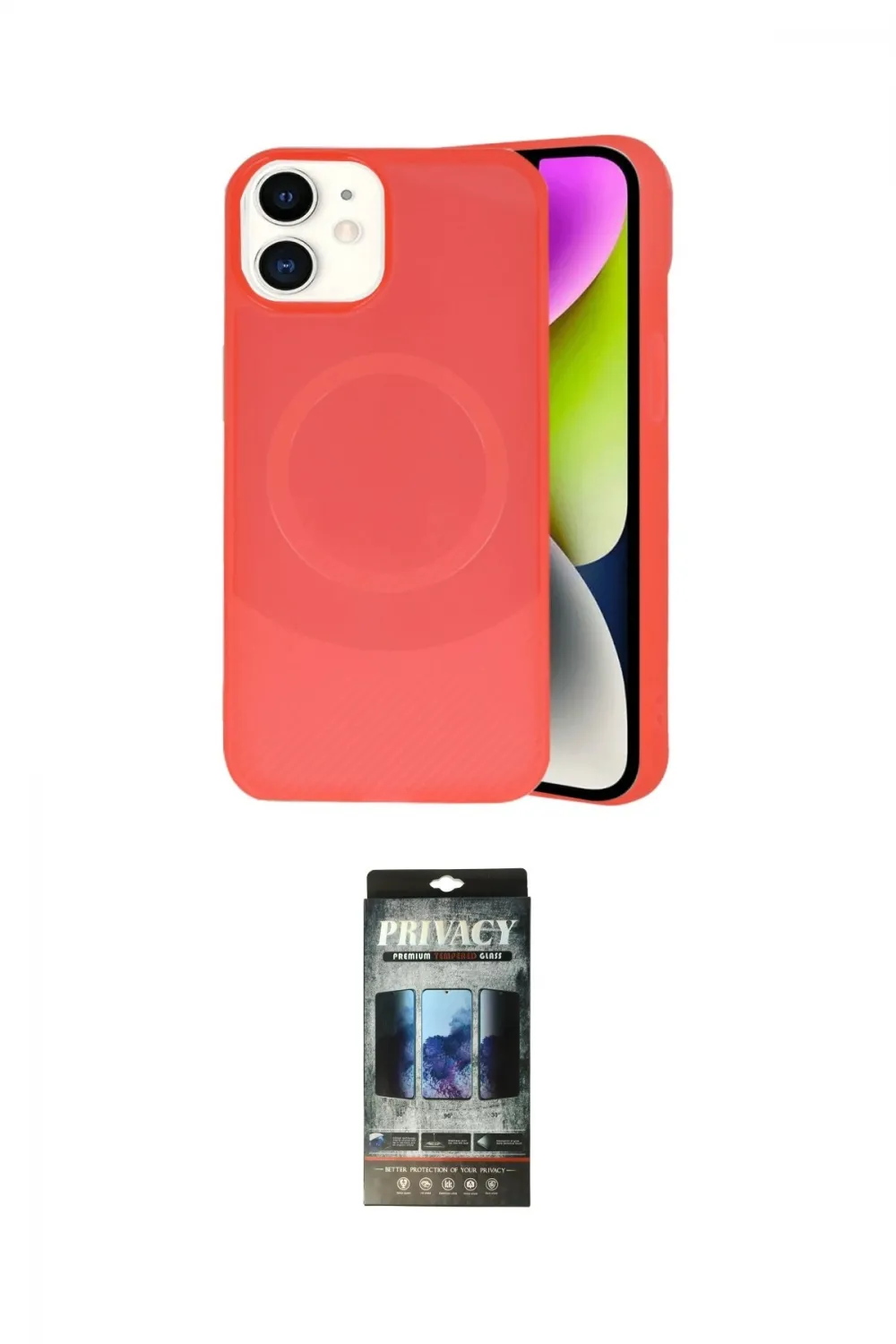 ieg™ iPhone 11 Kılıf Ufuk Serisi - Siyah 34D Hayalet Izgaralı Cam