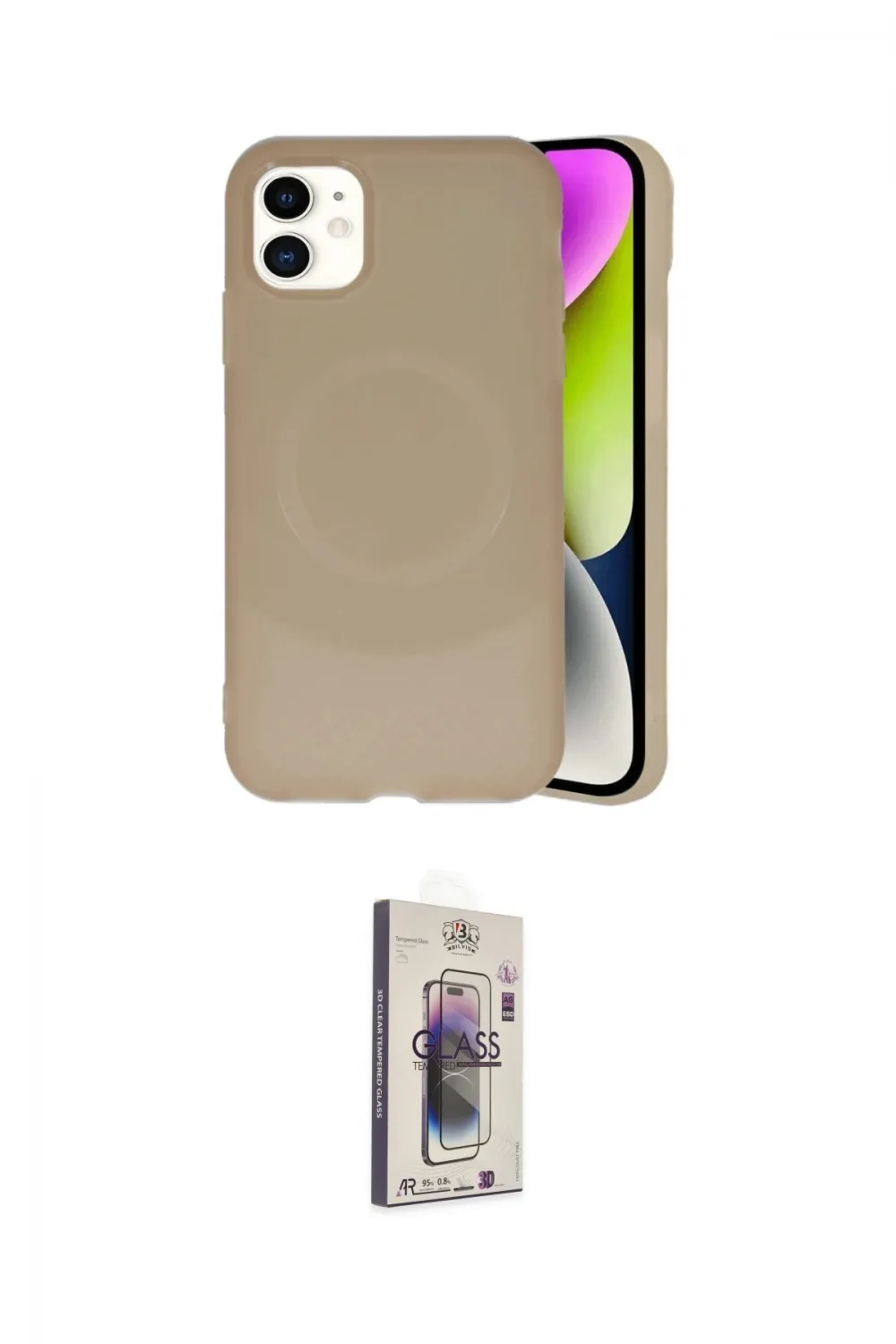 ieg™ iPhone 11 Kılıf Ufuk Serisi - Siyah Bilvis 3D Cam Ekran Koruyucu
