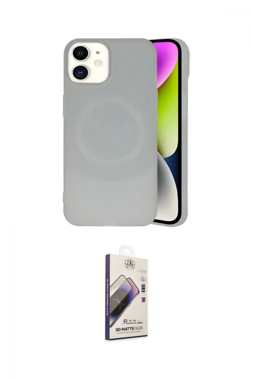 ieg™ iPhone 11 Kılıf Ufuk Serisi - Siyah Bilvis 3D Mat Cam Ekran Koruyucu