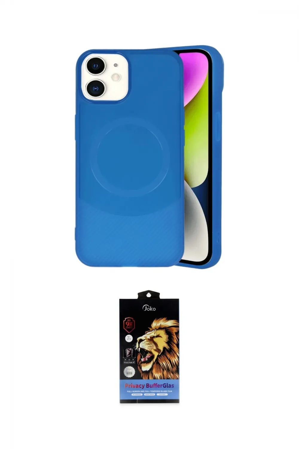 ieg™ iPhone 11 Kılıf Ufuk Serisi - Siyah Buffer Hayalet Cam Ekran Koruyucu
