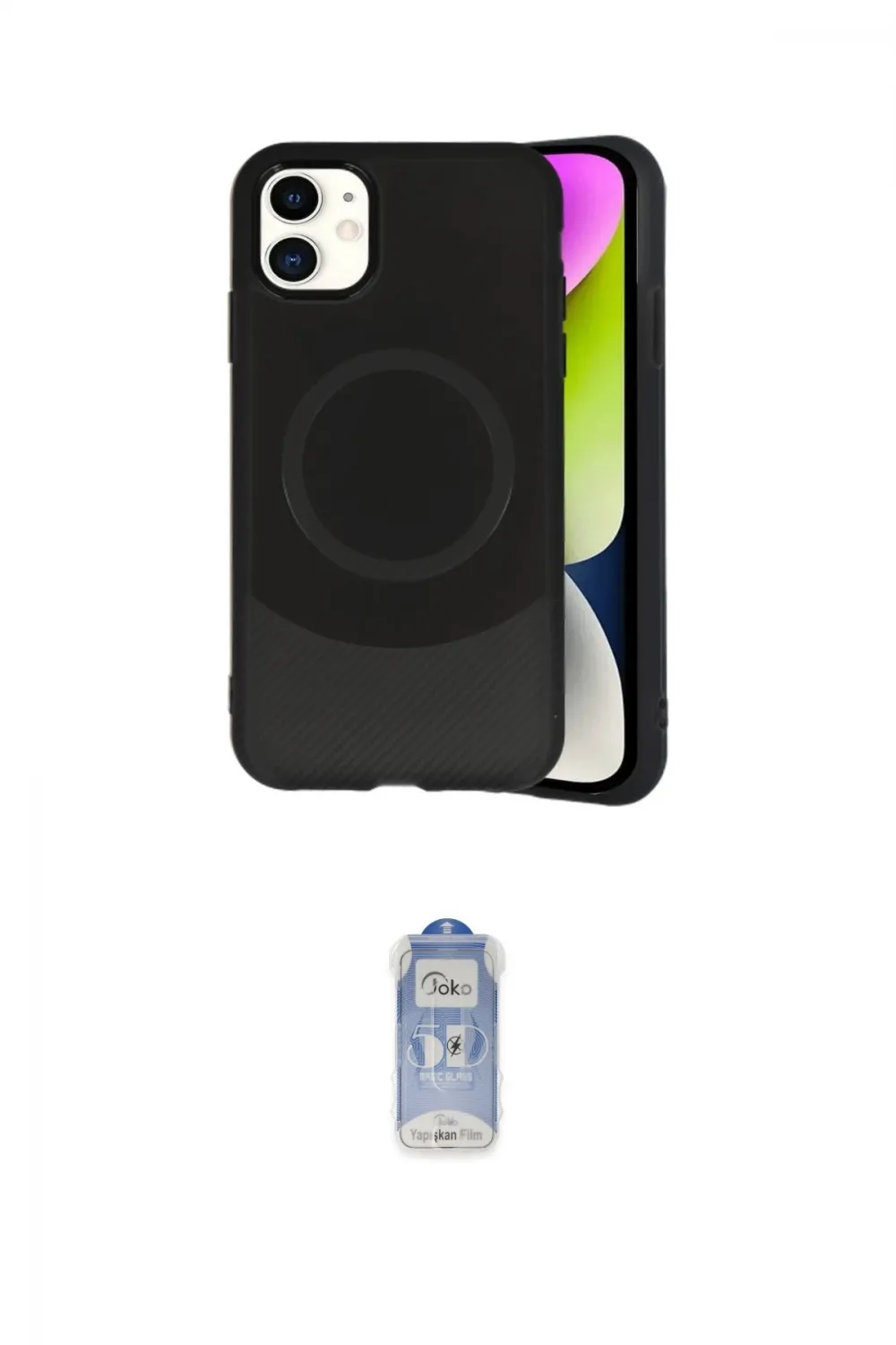 ieg™ iPhone 11 Kılıf Ufuk Serisi - Siyah Joko Magic 5D Cam