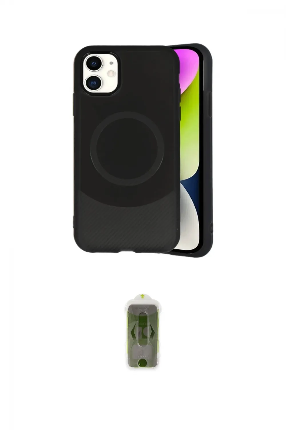 ieg™ iPhone 11 Kılıf Ufuk Serisi - Siyah Joko Magic 5D Hayalet Cam