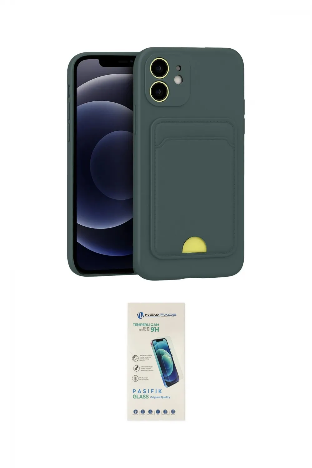 ieg™ iPhone 11 Kılıf Vadi Çizgi Prime - Şeffaf Pasifik Cam Ekran Koruyucu
