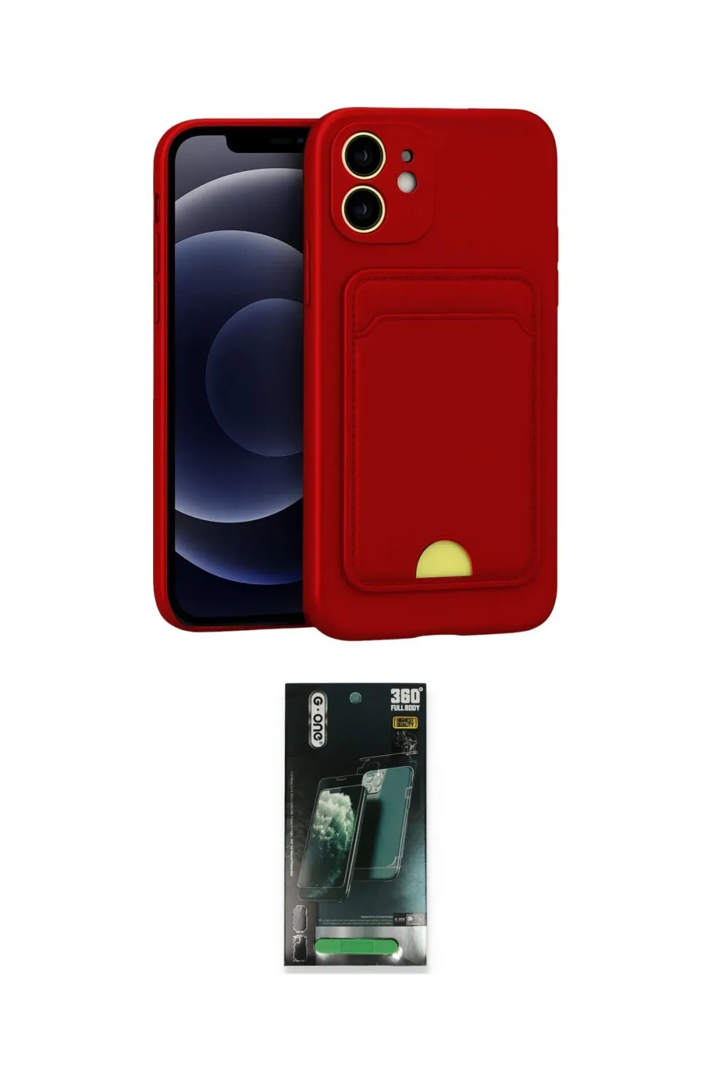 ieg™ iPhone 11 Kılıf Vadi Çizgi Prime - Siyah 360 Mat Full Body Arka Koruyucu