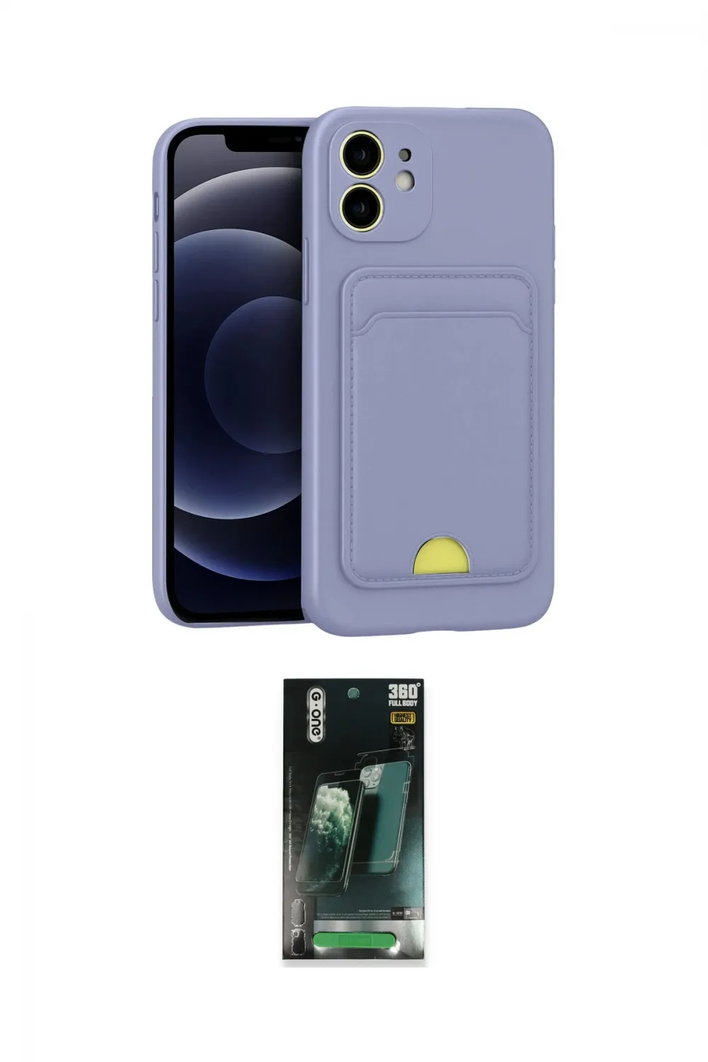 ieg™ iPhone 11 Kılıf Vadi Çizgi Prime - Siyah 360 Mat Full Body Arka Koruyucu
