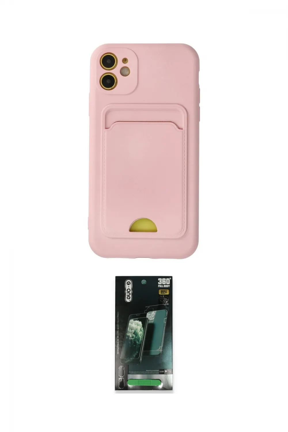ieg™ iPhone 11 Kılıf Vadi Çizgi Prime - Siyah 360 Mat Full Body Arka Koruyucu