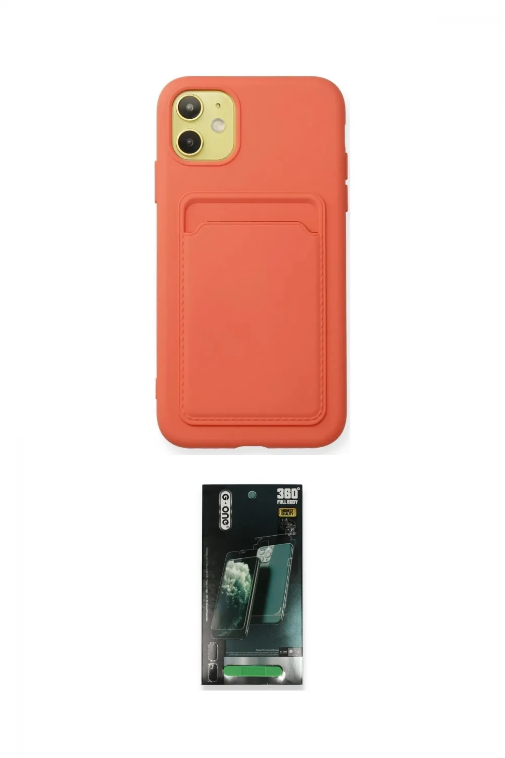 ieg™ iPhone 11 Kılıf Vadi Çizgi Prime - Siyah 360 Mat Full Body Arka Koruyucu