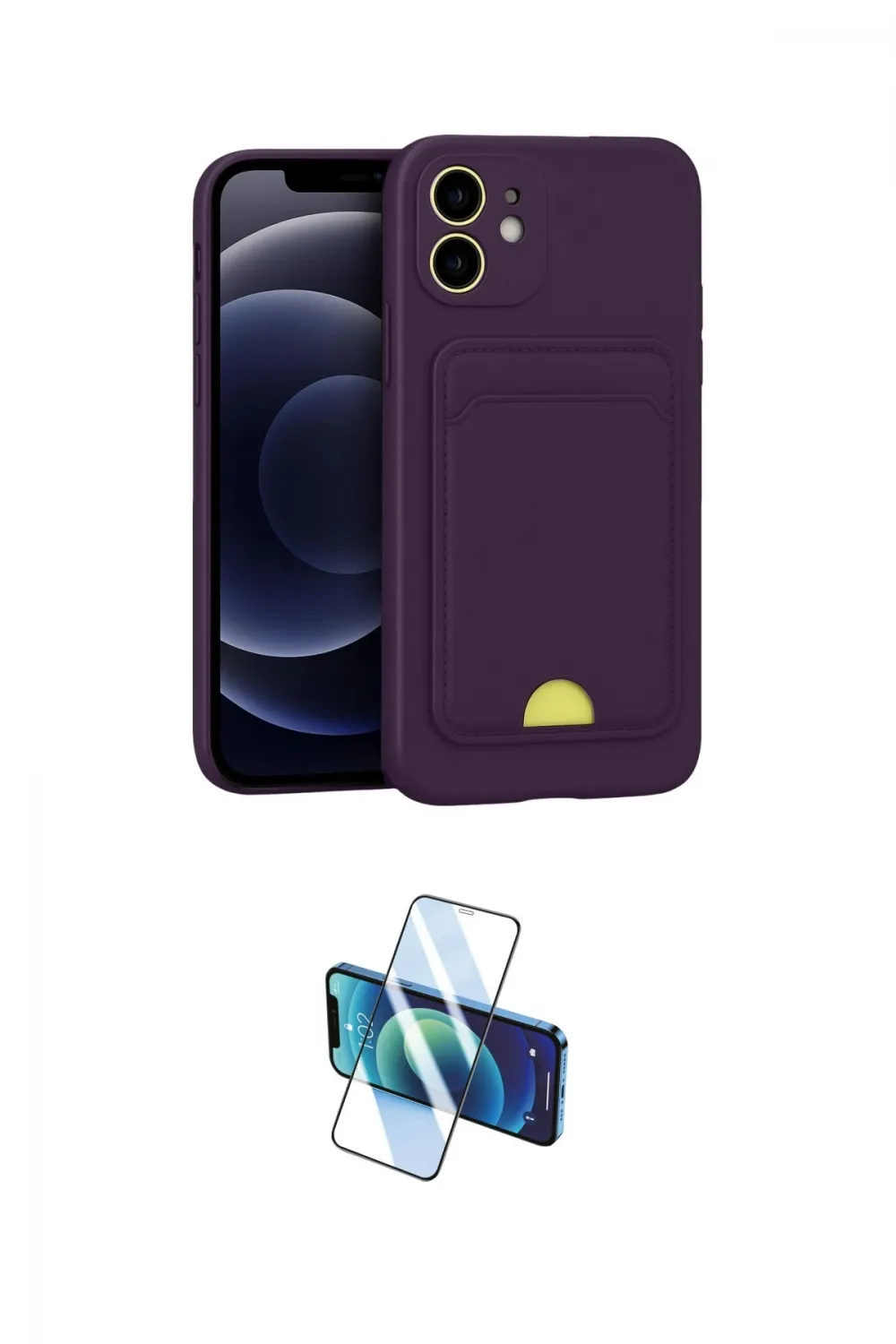 ieg™ iPhone 11 Kılıf Vadi Çizgi Prime - Siyah 3D Antistatik Cam Ekran Koruyucu