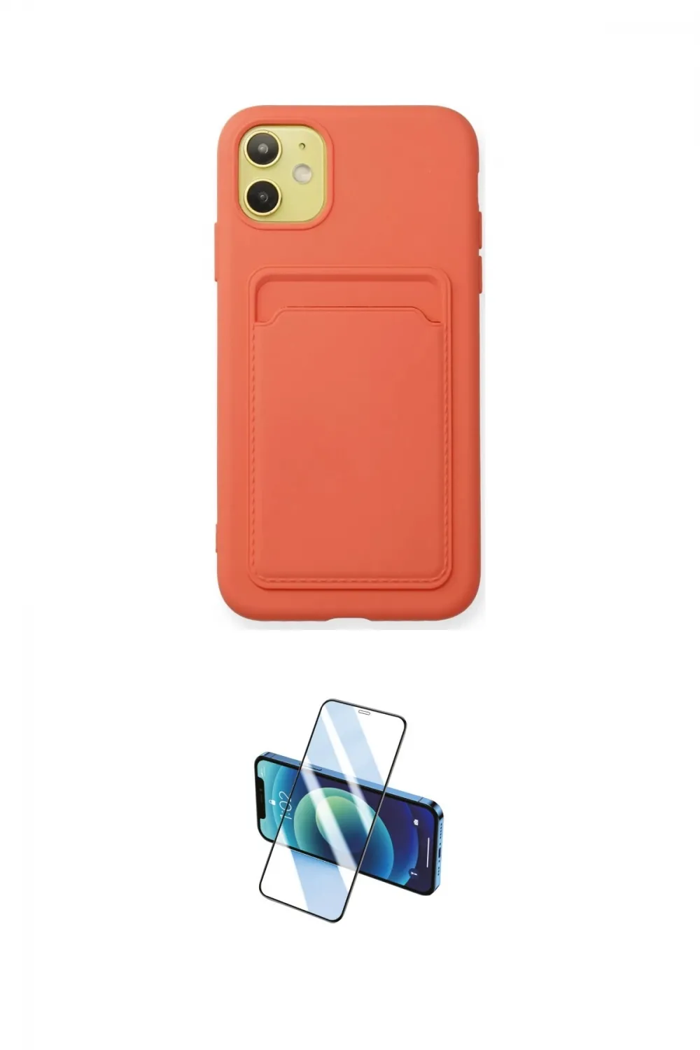 ieg™ iPhone 11 Kılıf Vadi Çizgi Prime - Siyah 3D Antistatik Cam Ekran Koruyucu