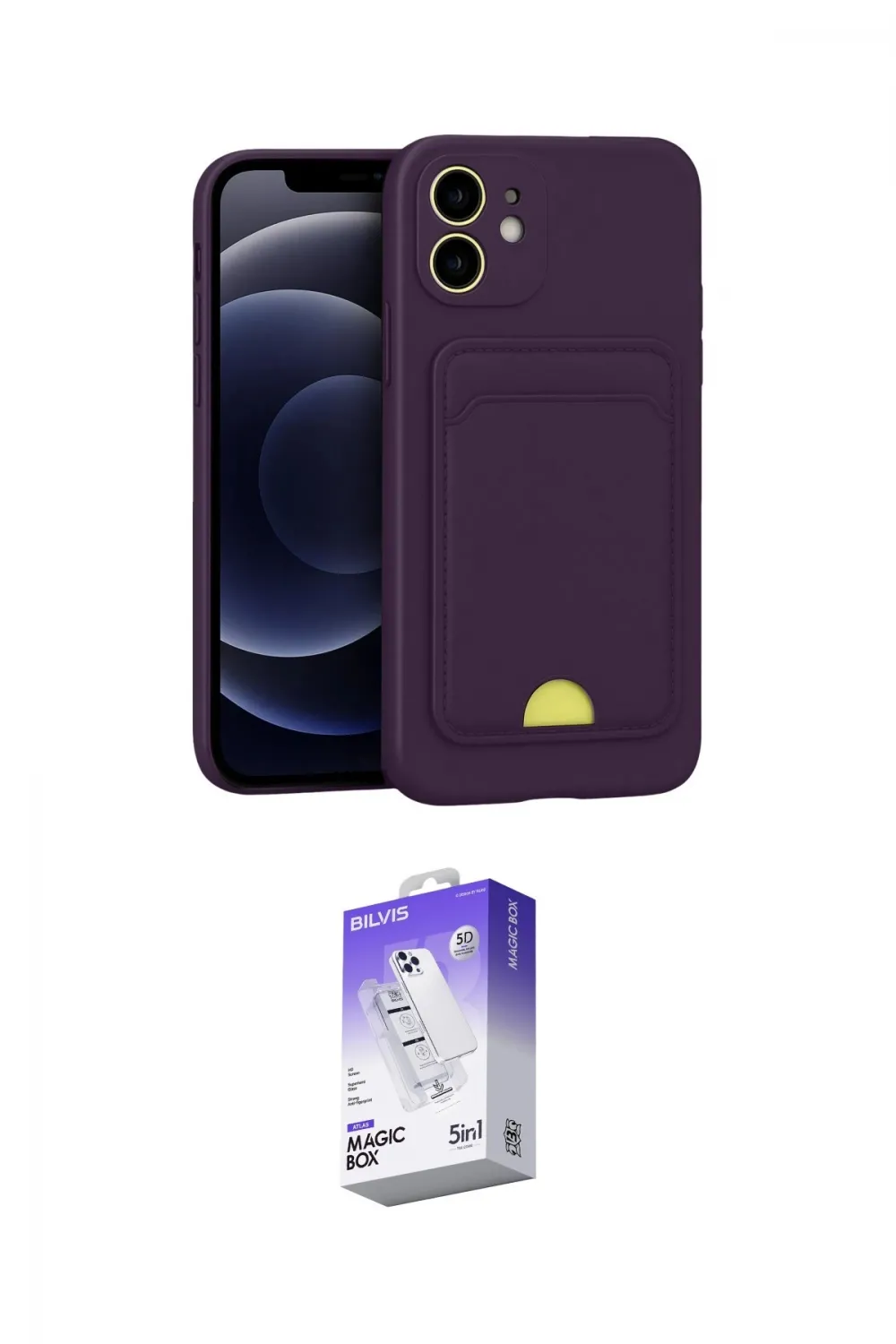 ieg™ iPhone 11 Kılıf Vadi Çizgi Prime - Siyah Bilvis 5in1 3D Magic Cam Ekran Koruyucu