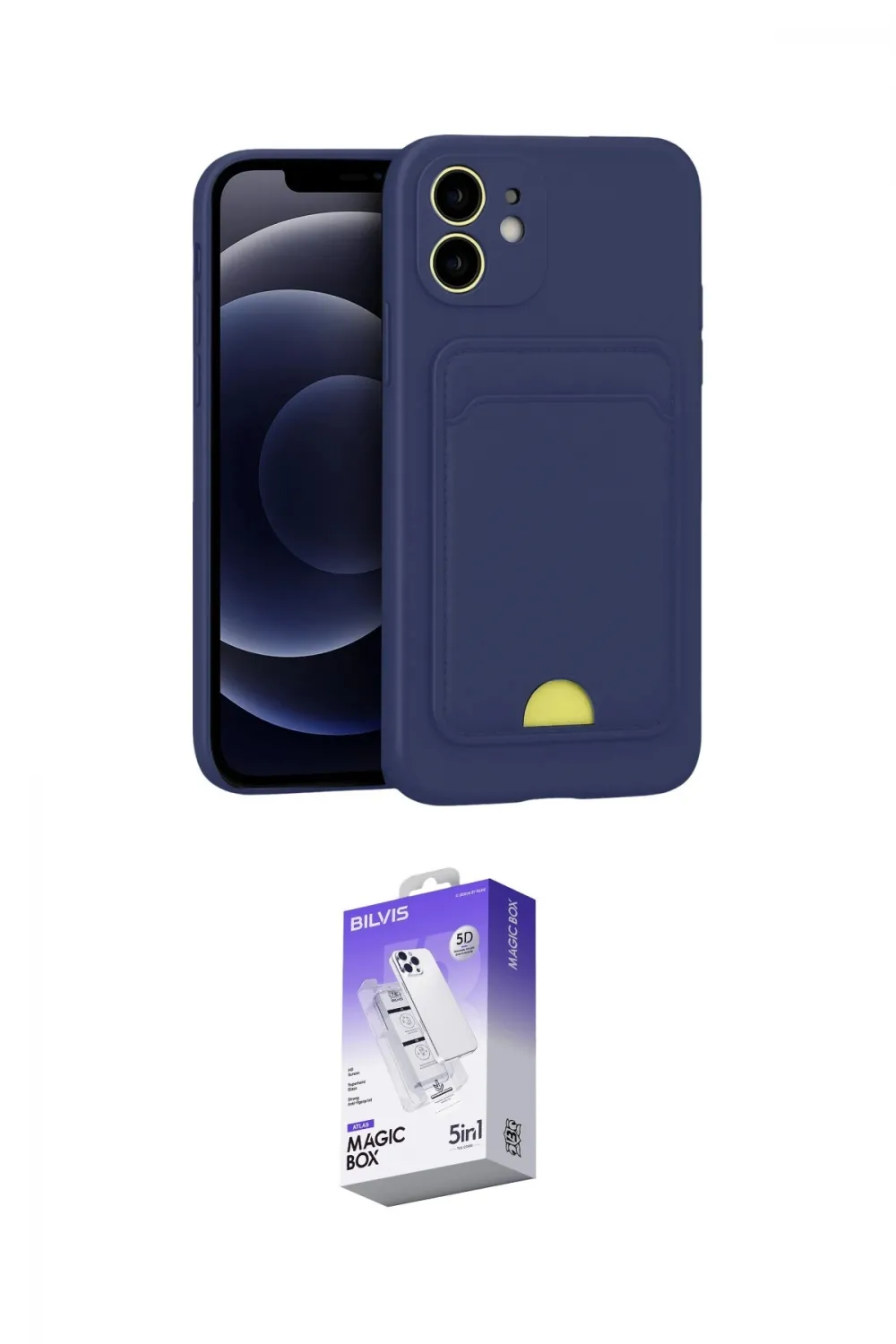 ieg™ iPhone 11 Kılıf Vadi Çizgi Prime - Siyah Bilvis 5in1 3D Magic Cam Ekran Koruyucu