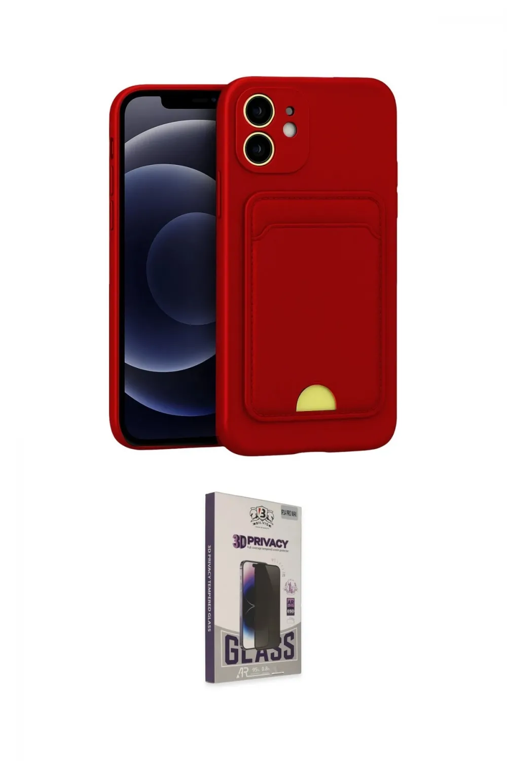 ieg™ iPhone 11 Kılıf Vadi Çizgi Prime - Siyah Bilvis Hayalet Cam Ekran Koruyucu