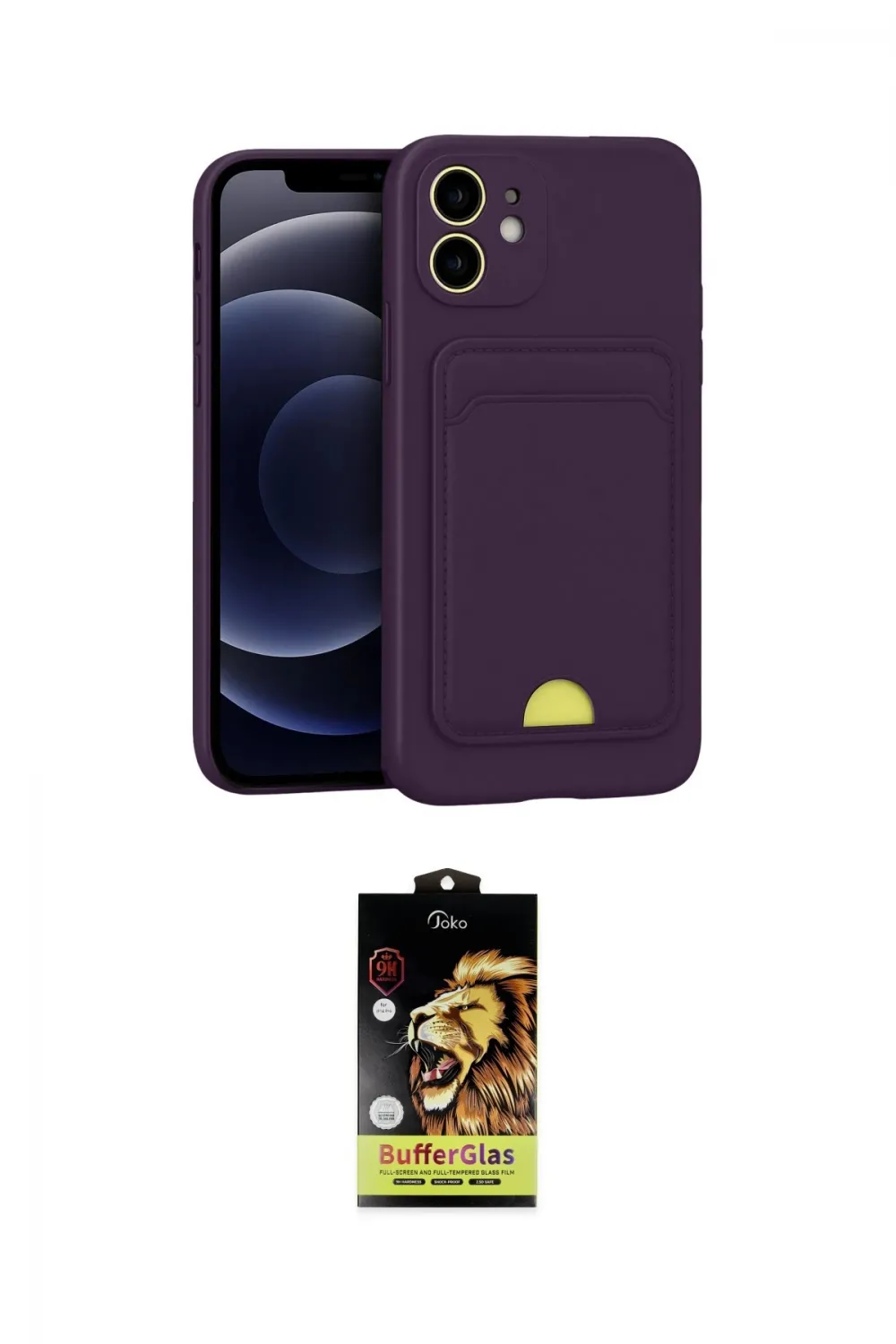 ieg™ iPhone 11 Kılıf Vadi Çizgi Prime - Siyah Buffer Cam Ekran Koruyucu