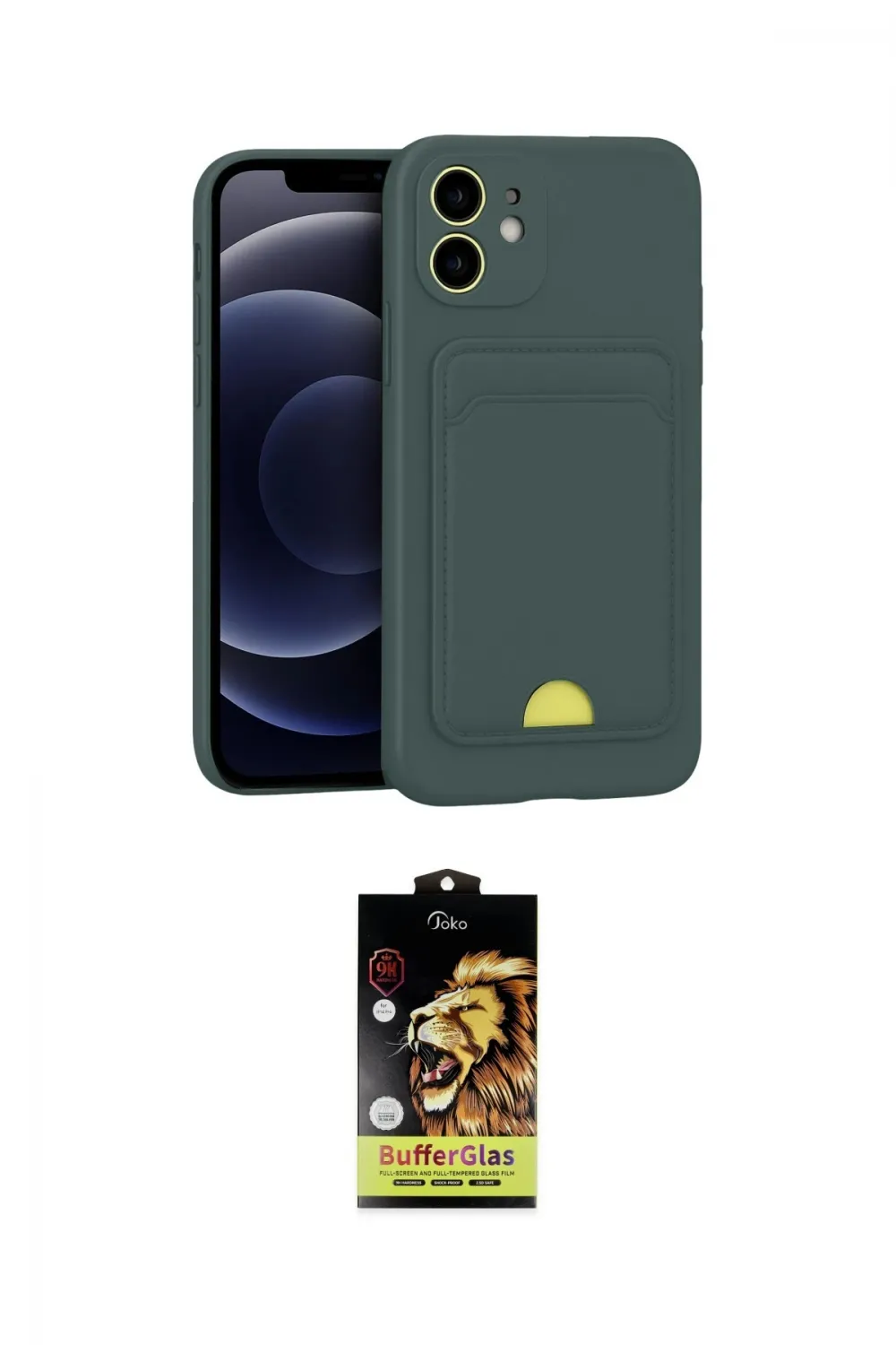 ieg™ iPhone 11 Kılıf Vadi Çizgi Prime - Siyah Buffer Cam Ekran Koruyucu