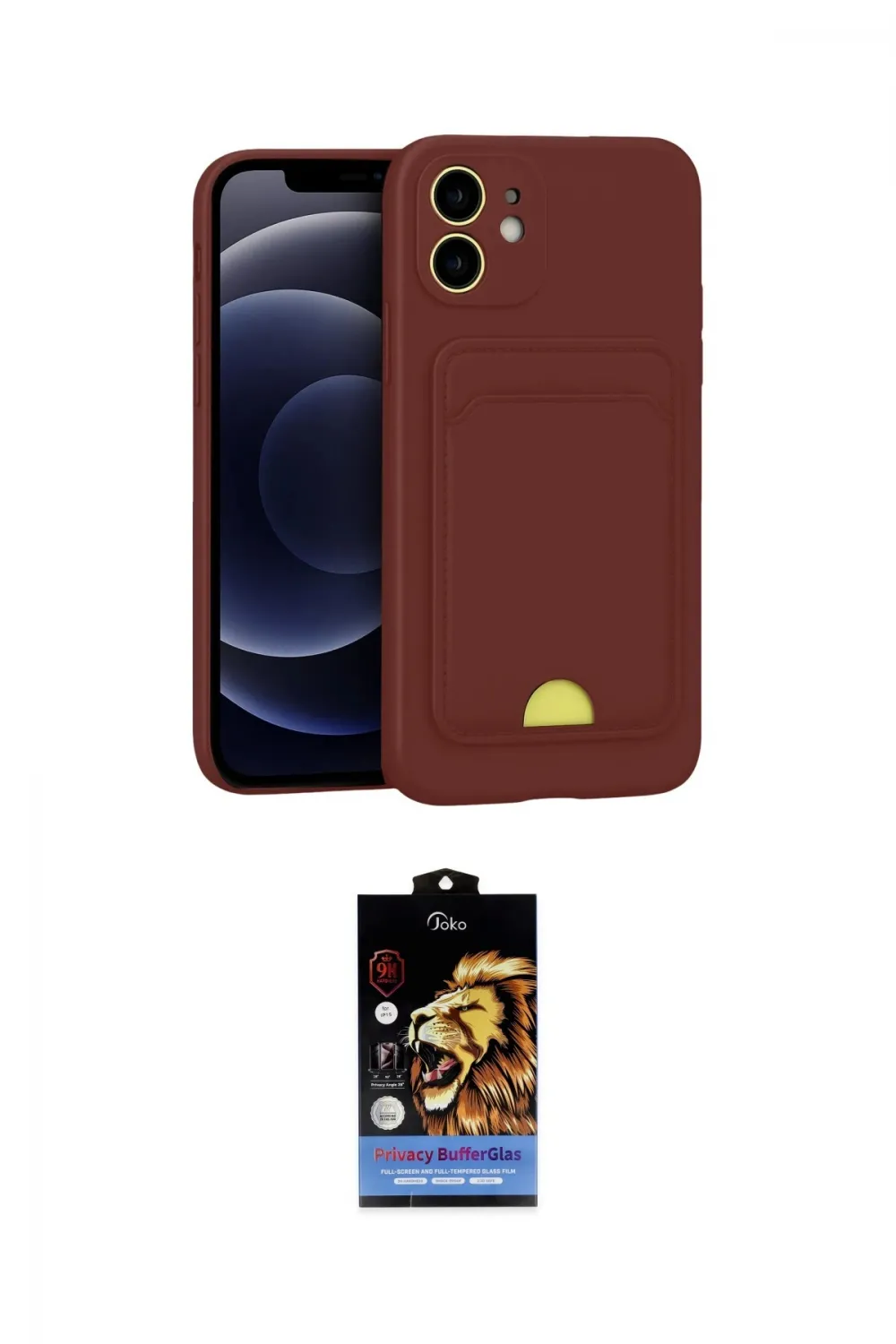 ieg™ iPhone 11 Kılıf Vadi Çizgi Prime - Siyah Buffer Hayalet Cam Ekran Koruyucu
