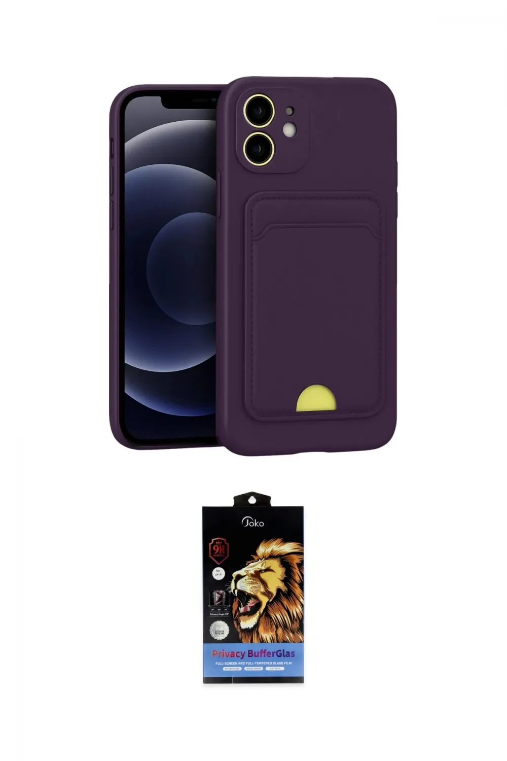 ieg™ iPhone 11 Kılıf Vadi Çizgi Prime - Siyah Buffer Hayalet Cam Ekran Koruyucu