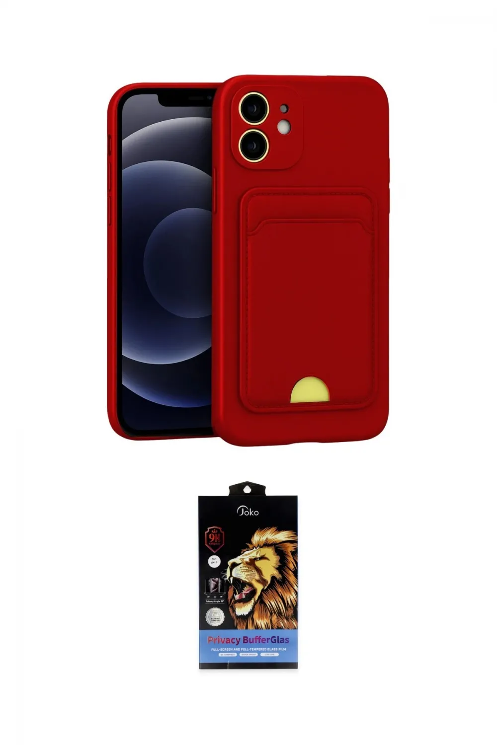 ieg™ iPhone 11 Kılıf Vadi Çizgi Prime - Siyah Buffer Hayalet Cam Ekran Koruyucu
