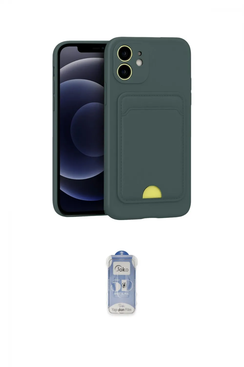 ieg™ iPhone 11 Kılıf Vadi Çizgi Prime - Siyah Joko Magic 5D Cam