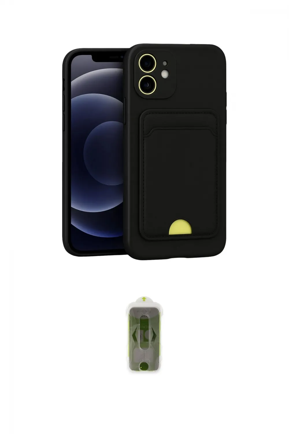 ieg™ iPhone 11 Kılıf Vadi Çizgi Prime - Siyah Joko Magic 5D Hayalet Cam