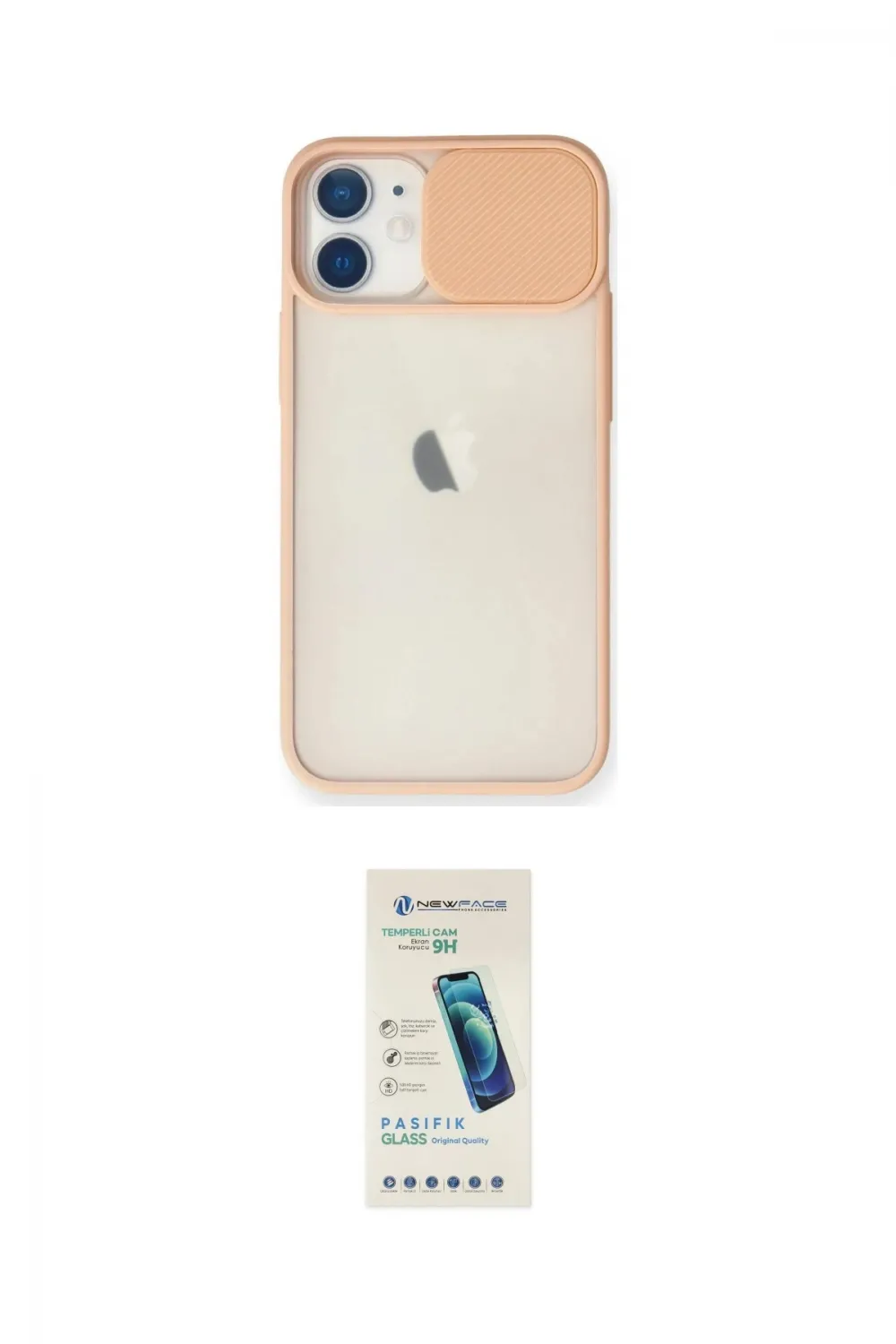 ieg™ iPhone 11 Kılıf Vadi Çizgi - Şeffaf Pasifik Cam Ekran Koruyucu