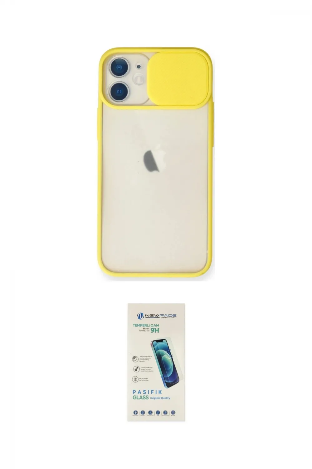 ieg™ iPhone 11 Kılıf Vadi Çizgi - Şeffaf Pasifik Cam Ekran Koruyucu