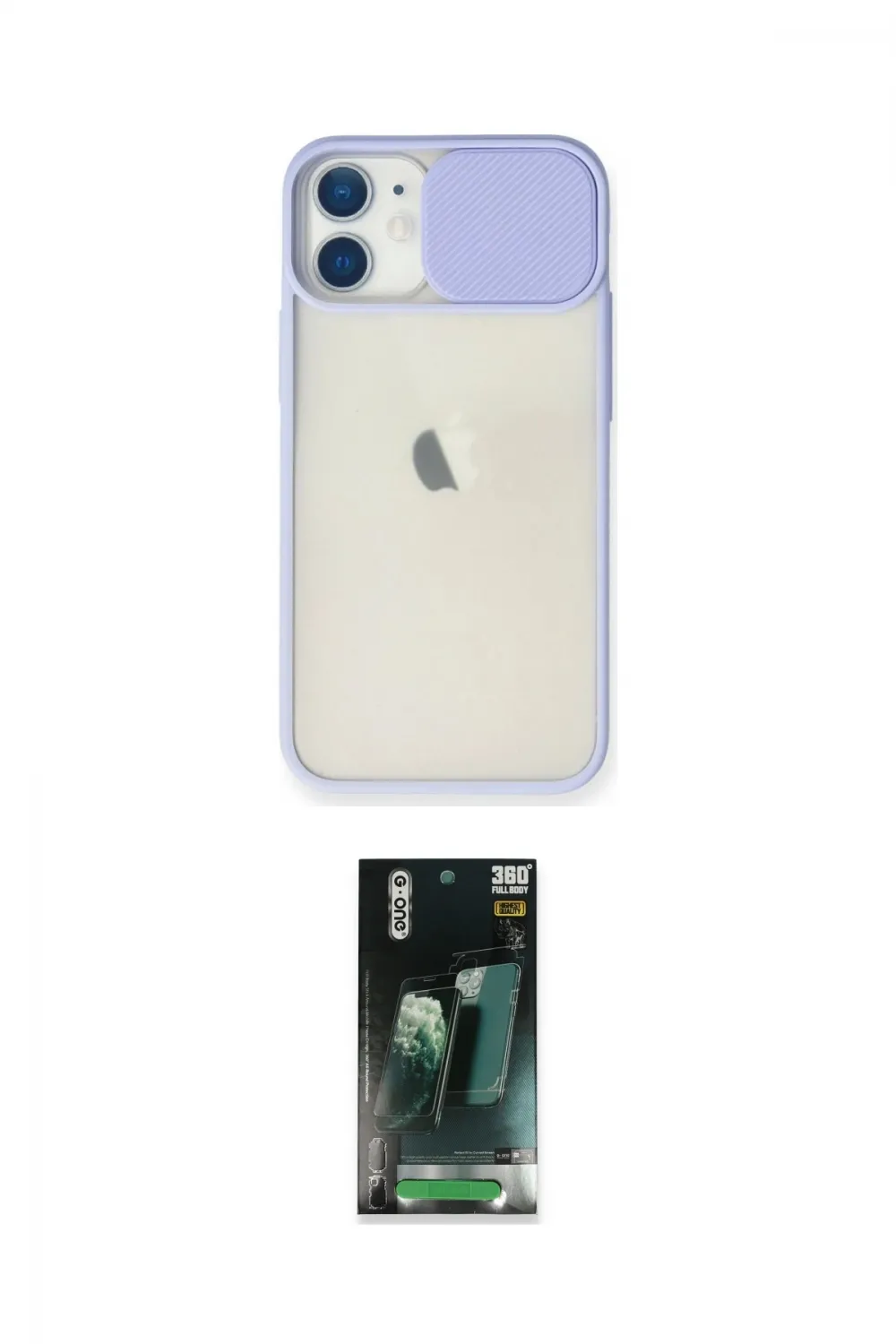 ieg™ iPhone 11 Kılıf Vadi Çizgi - Siyah 360 Mat Full Body Arka Koruyucu