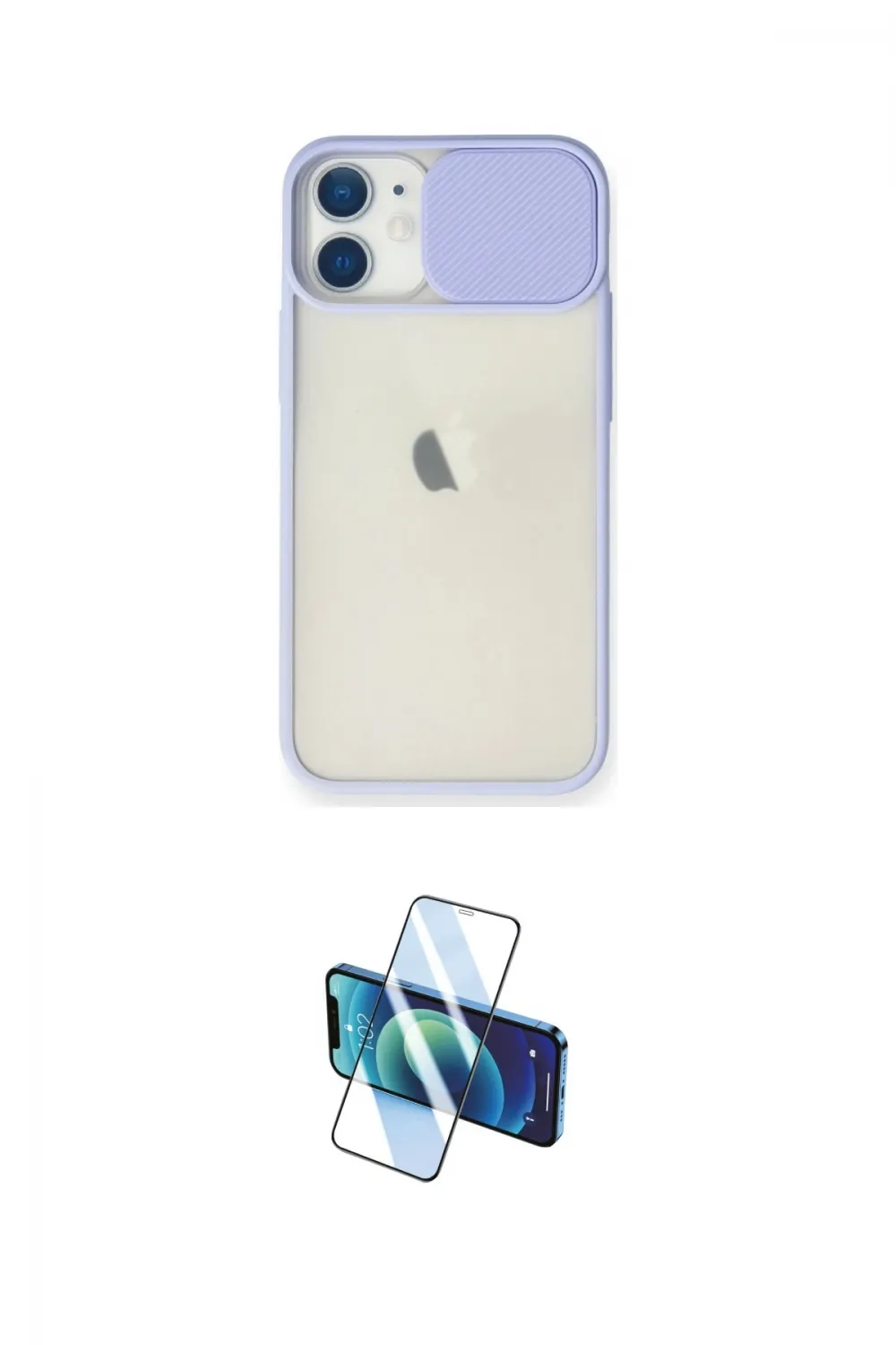 ieg™ iPhone 11 Kılıf Vadi Çizgi - Siyah 3D Antistatik Cam Ekran Koruyucu