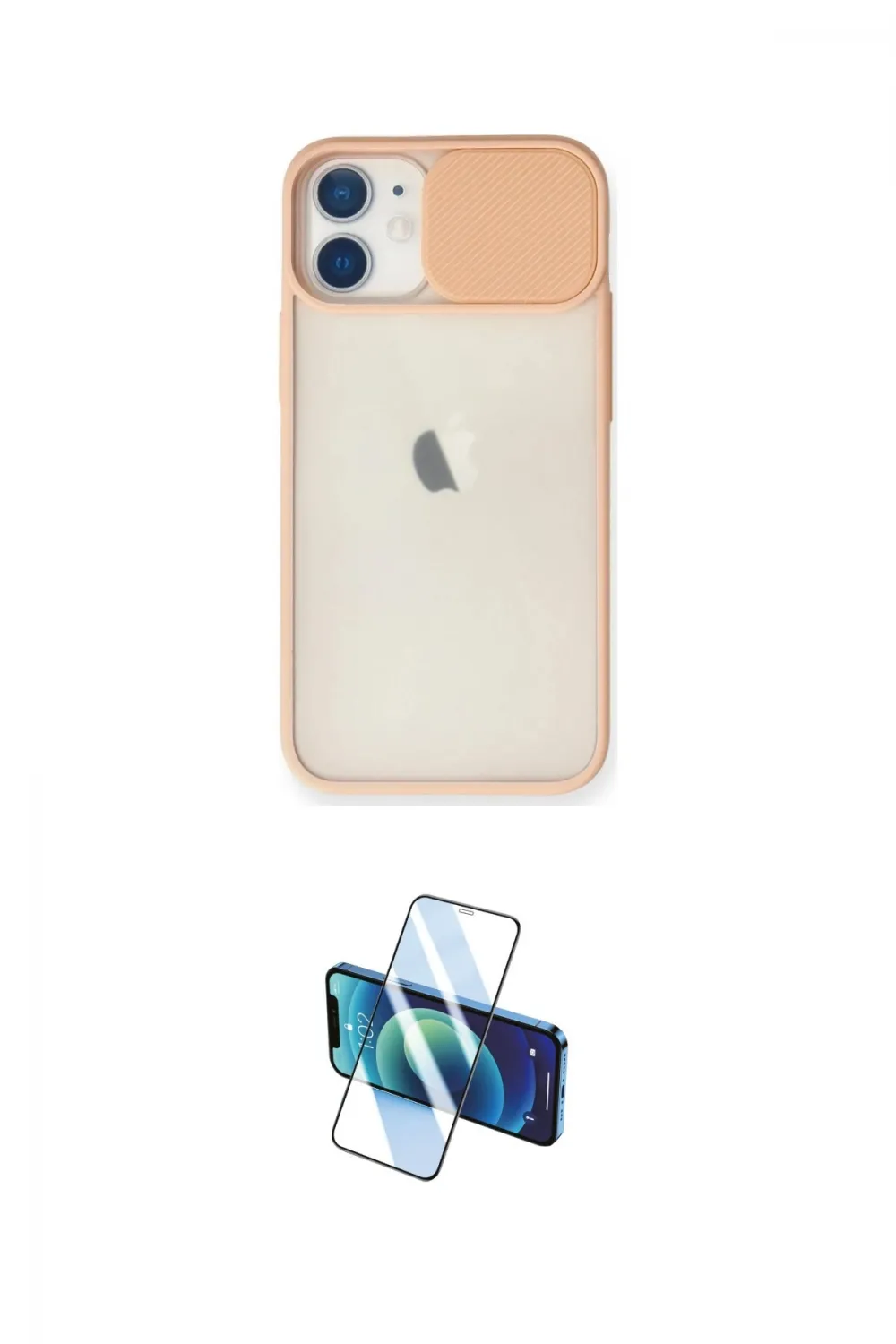 ieg™ iPhone 11 Kılıf Vadi Çizgi - Siyah 3D Antistatik Cam Ekran Koruyucu