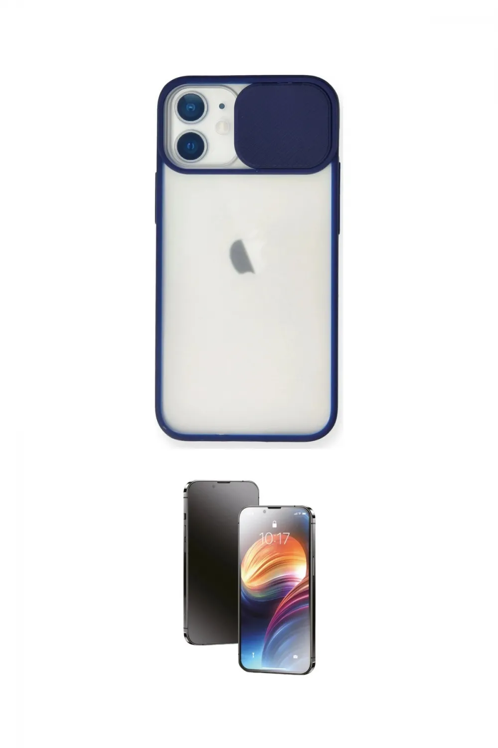 ieg™ iPhone 11 Kılıf Vadi Çizgi - Siyah 3D Antistatik Mat Seramik Nano Ekran Koruyucu